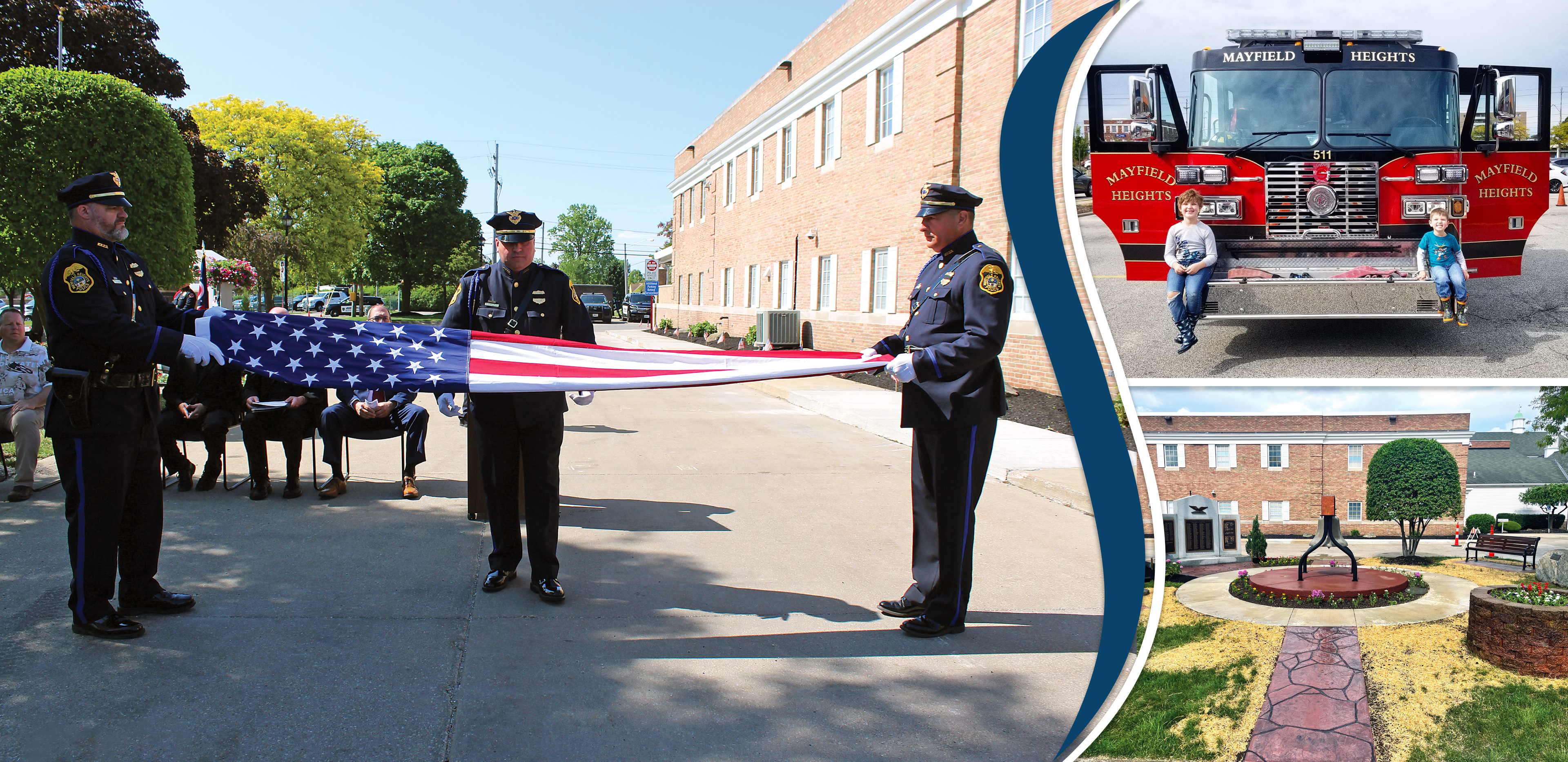 Mayfield Heights police officers, fire truck and rennovation Mayfield Heights police officers, fire truck and rennovation