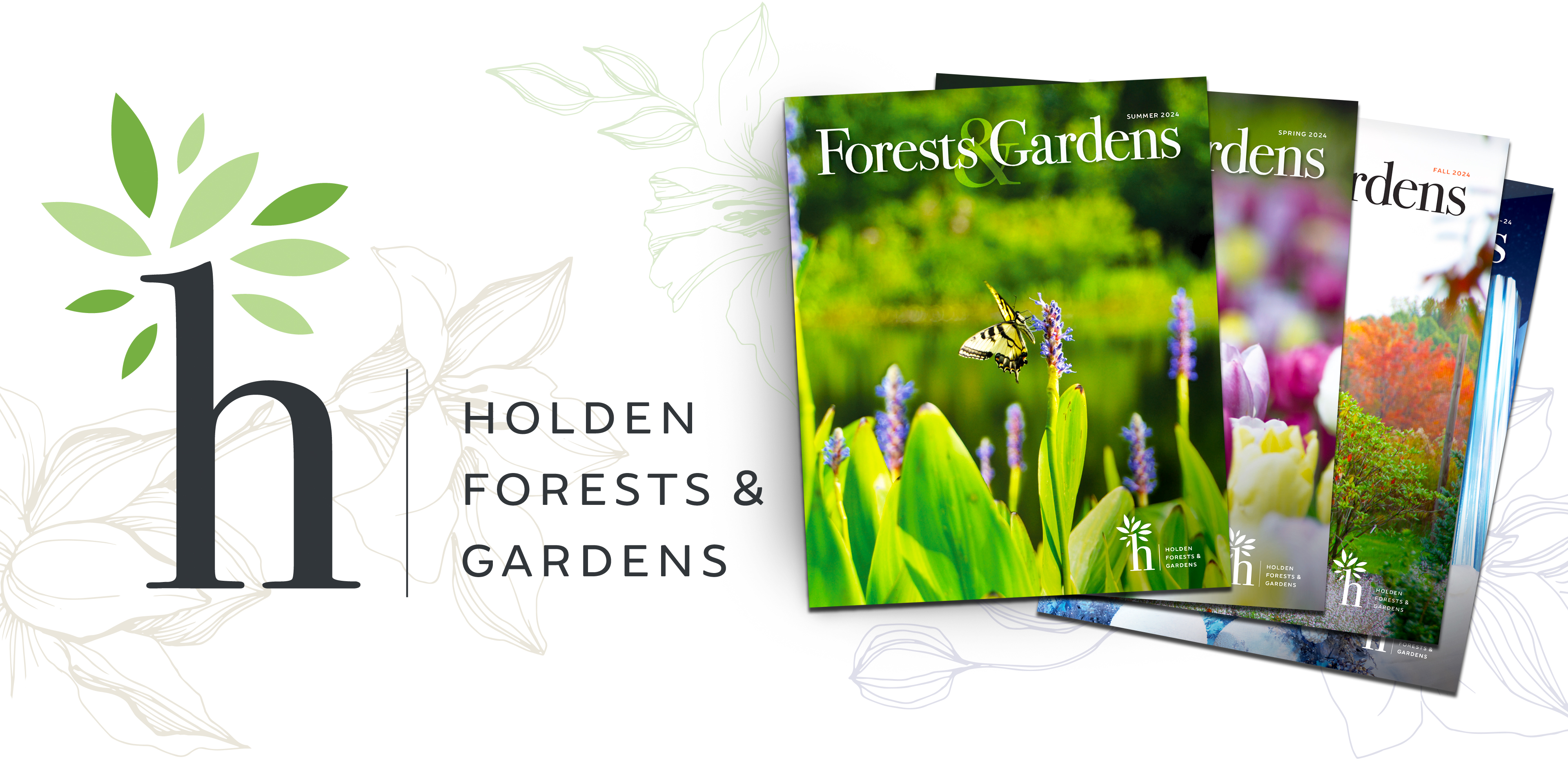 Holden Forests & Gardens logo and cover art Holden Forests & Gardens logo and cover art